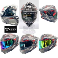 Helmet MHR GTZ Full Face Flip Up Double Visor FU935 Helmet FF935 M L XL Visor Smoke Racing Design Bl