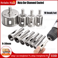 (dalam Stok Dikirim Dari Jakarta)10PCS 15 PCS Mata Bor Diamond Coated Hole Drill Bit 6mm-50mm / Mata