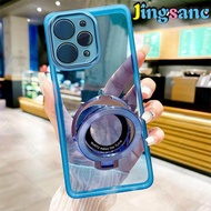 Jingsanc Ốp mờ cho Xiaomi Redmi 12 vỏ điện thoại giá đỡ hình tròn ống kính máy ảnh Vỏ Bảo vệ Chống S