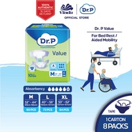 Dr. P Value Level 6 Adult Diaper M10/ L9/ XL8 (8 Packs)