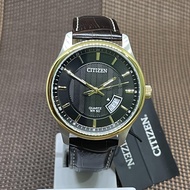 [TimeYourTime] Citizen BI1054-12E Brown Leather Gold Tone Analog Quartz Men's Watch