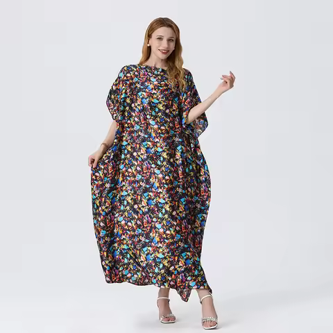 New Women's Malaysian DressLoose Cool Pakistani Arabic Maxi Dress Summer Sunscreen Muslim Abaya Dres