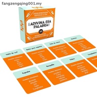 F1MY Spanish Size Game Cards " Name That Word " 50 Pcs Cards Game Family Gathering Card Game Camping