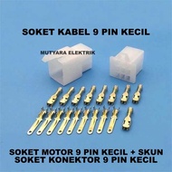 9 Pin Connector Socket + Skun Small 9 Pin Socket/ + Small 9 Pin Motorcycle Socket/ + Skun/ Cable Soc