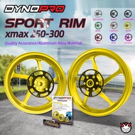 Dynopro X-Max 250 Xmax 300 Sport Rim CNC Alloy Forged Sport Rim Fr 3.5x15 RR 4.0x14 Sportrim X Max