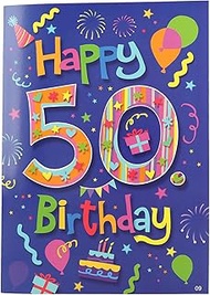 Depesche 0011673-009 - 50th Birthday Card - Unusual Birthday Card with Music, Saying and Moving Elem