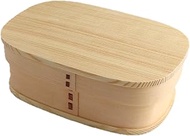 Sakashi FH4-4X Single Tier Bento Box, Bended, Lid Cover, Square Shape, 23.7 fl oz (700 ml), Width 7.