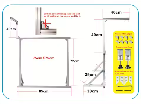 Tufting frame Tufting Frame Handmade Carpet Frame Stretching Frame DIY Carpet Cutting Gun Frame Alum