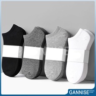 MATA Plain socks with short motifs below the ankle, black and white men's and women's sports socks
