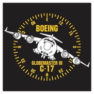 C-17 Globemaster III Military Transport Aircraft Cutting StickerCOMPASS