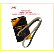 MEAUSU FAN BELT MSFB-6PK-009 6PK1520 Model: PERODUA AVANZA ARUS 2019-2023 F653 1.3 F654 1.5