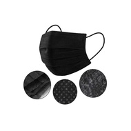 3ply Black Face Mask 50pcs ply Disposable Surgical Face Mask Makapal FDA Approved Heng de Facemask !