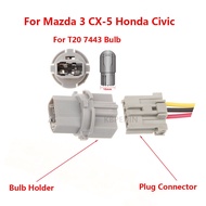 Mazda 3 CX-5 Brake Light T20 7443 Bulb Holder Connector Socket Adapter
