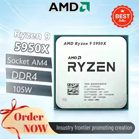 100% Brand New and Original AMD R9 5950X Ryzen 9 5950X 16-Core 3.4 GHz Socket AM4 105W Socket AM4 bu
