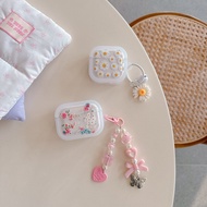 For Air Pods 4 Cartoon Cute Daisy flowers all over the screen  Apple Airpods Pro 2 tpu protective co