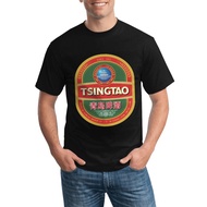 Tsingtao Beer Fashionable Custom Round Neck Tee Perfect For Casual Outings