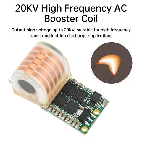 DC 9-12V to AC 20KV High Frequency AC Boost Coil Module High Voltage Ignition Module Low Heating Con
