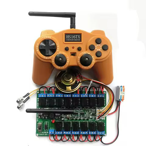 16CH 2.4G Remote Controller Kit 12V 20A Receiver Board for RC Excavator DIY Toys Robot Vehicle Wirel