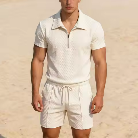 Breathable Mesh Panel Short Sleeve Gym Sets for Intense Training – Quick Dry Running Sets for Summer