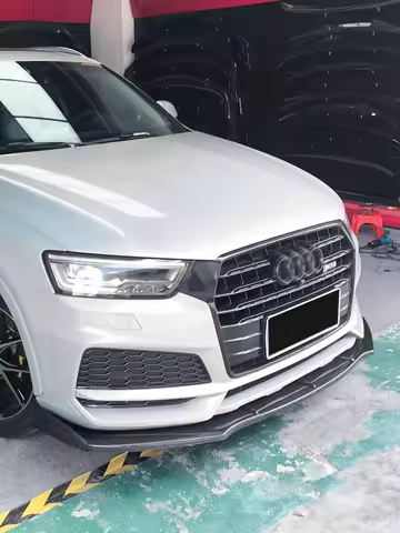 For Audi Q3 2012-2022 2019 Car Accessories Front Bumper Lip Body Kit Chin Guard Diffuser Cover Defle