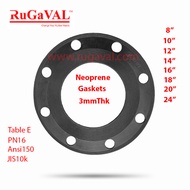 Neoprene Rubber Gasket 8"10"12"14"16"18"20"24" DN 200 250 300 350 400 450 500 600 Flange Rubber Gask