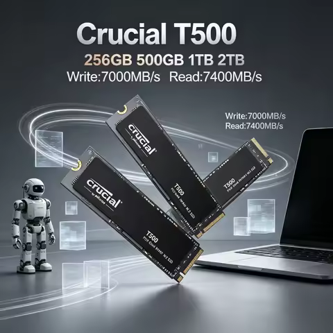 In Stock Crucial T500 1TB NVMe Gen4 SSD 7300MB/s M.2 2280 For PC Notebook PS5 Game Upgrade
