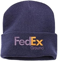 ALLNTRENDS FedEx Ground Beanie Embroidered Skull Cap Cuff Winter Adjustable Hat Navy