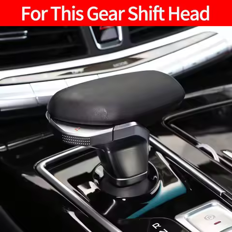 car center console gear shift head knob cover trim alcantara suede f For Geely Tugella Xingyue FY11