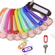 GANTUNGAN Plastic Name Label Keychain Multicolor Card Insert Practical Identification