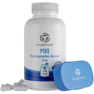 LongLifeNutri High Purity PQQ Supplement - 120 Capsules PQQ 20mg - Mitochondrial Supplements - Quini