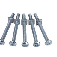 Bolt & Nut Galvanised Steel Roofing Bolt & Nut Skru Skrew GI untuk bumbung
