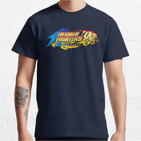 King of Fighters 80s retro video game KOF 98 fighting videogames Short-sleeve crewneck T-shirt for m