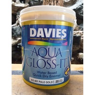 Aqua Gloss-it AG-401 Pale Gold 4L Davies Aqua Gloss It Water Based Enamel Paint 4 Liters 1 Gallon