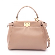 [มือสอง] กระเป๋าถือ Fendi FENDI รุ่น Mini Peekaboo 2WAY 8BN244 หนังแท้สีเบจ สำหรับผู้หญิง สภาพมือสอง