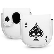 White Spade A Ace Card LAB Golf DF3 Mallet Putter Cover Golf Head Cover Golf Stick Cover