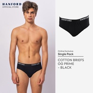 Hanford Men Regular Cotton Briefs OG Prime - Black (1PC/Single Pack) S-4X Big Plus Size