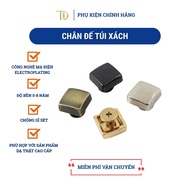 Set of 4 handbag stands, mushroom feet attached to high quality 12mm handmade metal handbag base wit