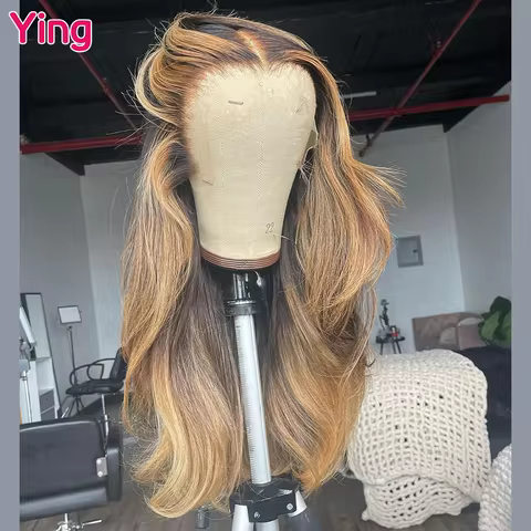Ying 200% 27 Honey Blonde Omber Colored 13x6 Lace Frontal Wig Human Hair 13x4 Lace Front Wig PrePluc