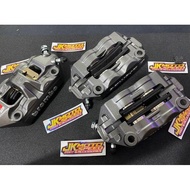 CHEAPEST!! DISC CALIPER BIG M4 RADIAL 4 PISTON 4P MONOBLOK PITCH 100 mm / 10 cm IMPORT PREMIUM NINJA