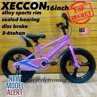 SIAP PASANG XECCON BASIKAL BUDAK SAIZ 16inch/Basikal budak 3-6tahun/Basikal budak sport rim  disc br