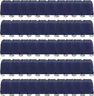 BeeGreen 50 Pieces Navy Blue Drawstring Backpack Bags Wholesale Cinch Bags Bulk Heavy Duty String Ba