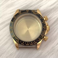 Watch Accessories Golden Steel Band 20mm Case 39mm Sapphire Glass Stainless Steel Pack VK63 Divided 