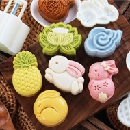 Mooncake Mould Rabbit 65g 2022 63g 75g 50g Moon Cake Mold Cute Molder Round Mini Plastic 75gram Hand