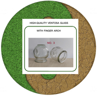 1pc. Ventosa (Glass Cupping), Flat Top, No. 3, For Fire Cupping Techniques