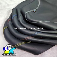 Plain Motorcycle Seat Leather Cover Variations Of Sewing Thread Color Vario Beat Sogan Nmax Pcx Aerox