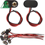 FORBETTER 10Pcs Battery Holder Clip, I / T Type Cable Snap on Battery Clip Connector, Battery Holder