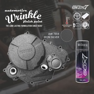 Gox7 Wrinkle Finish Paint-Iron Silver -Wrinkle Paint-Motor Engine Casing -Cat Menggerutu-TAHAN PANAS