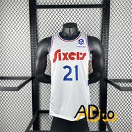 2025 City Edition Philadelphia 76ers Basketball Jersey # 21 Joel Embiid white Hot Pressed Jerseys