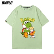 เสื้อยืด Super Mario Pikachu Yoshi Pokémon