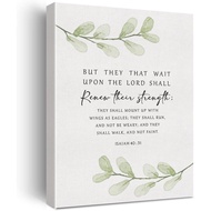 Bible Verse Watercolor Canvas Print Decor But They That Wait Isaiah 40 : 31 Wall Painting Posters Ar